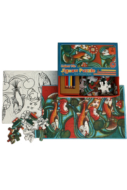 Colour me Jigsaw Puzzle - Kerala Mural Painting
